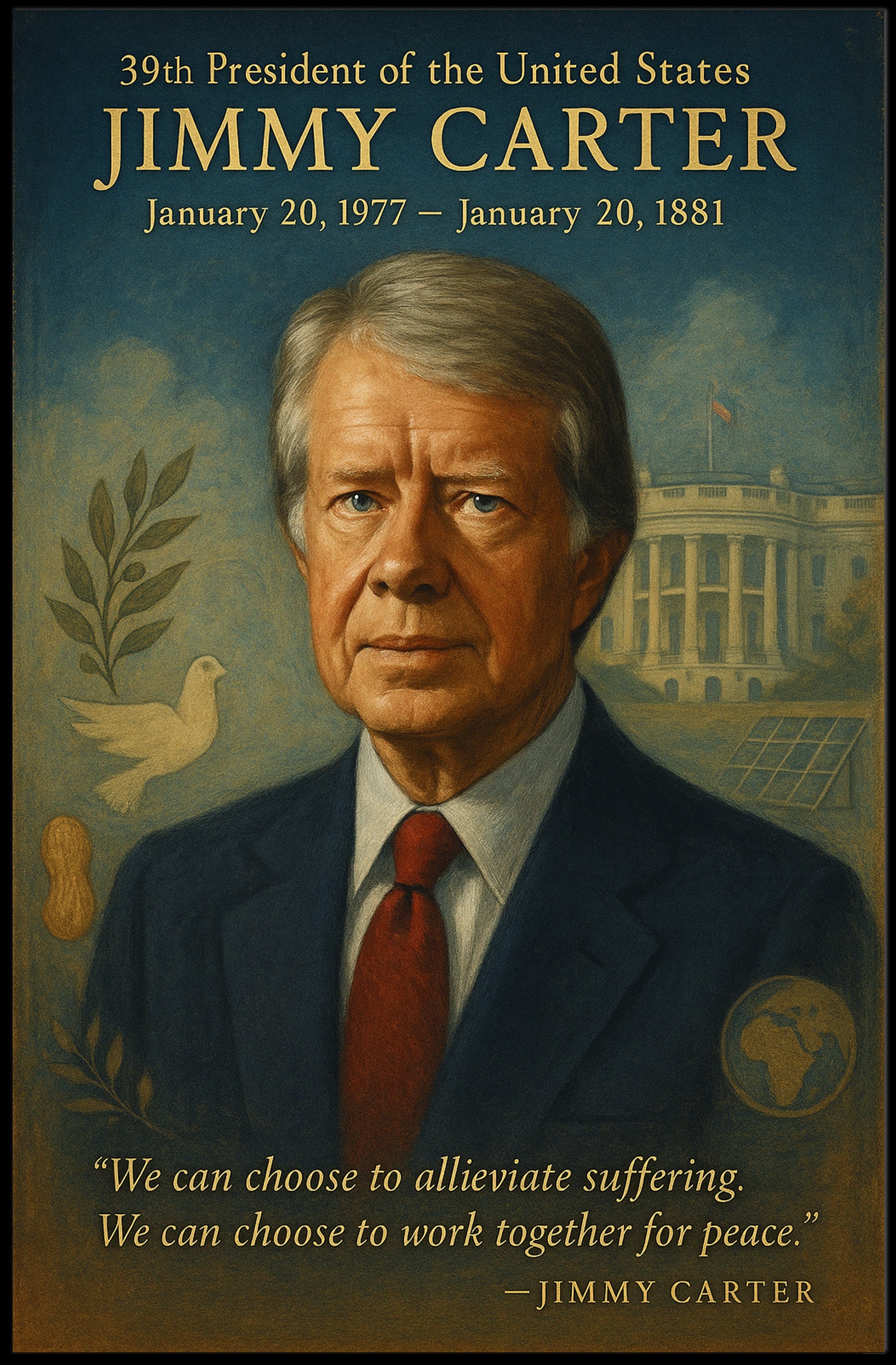 Jimmy Carter 39th President Poster PosterGoat