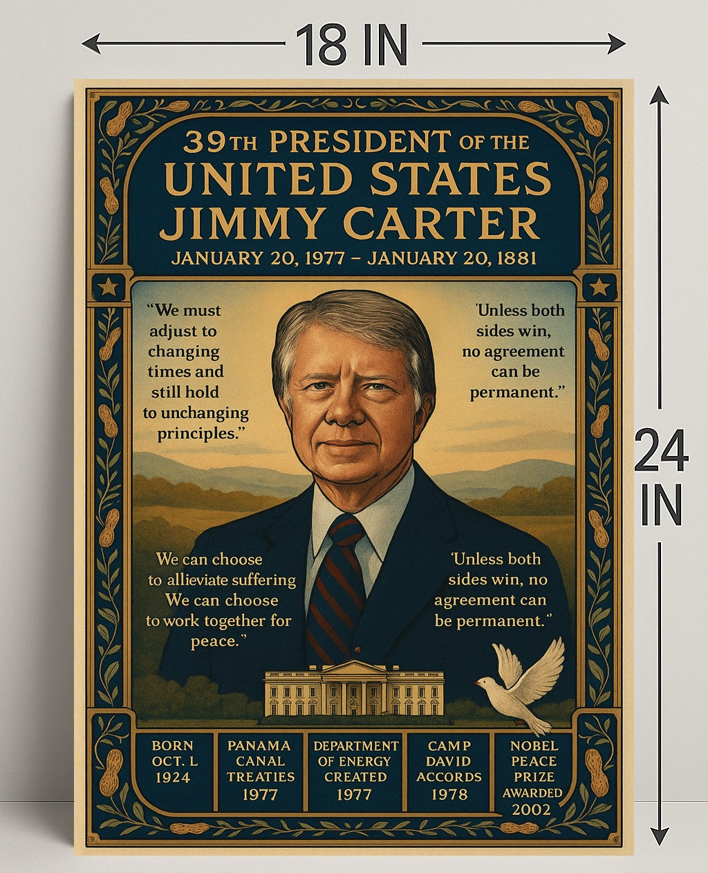 Jimmy Carter 39th President Poster PosterGoat