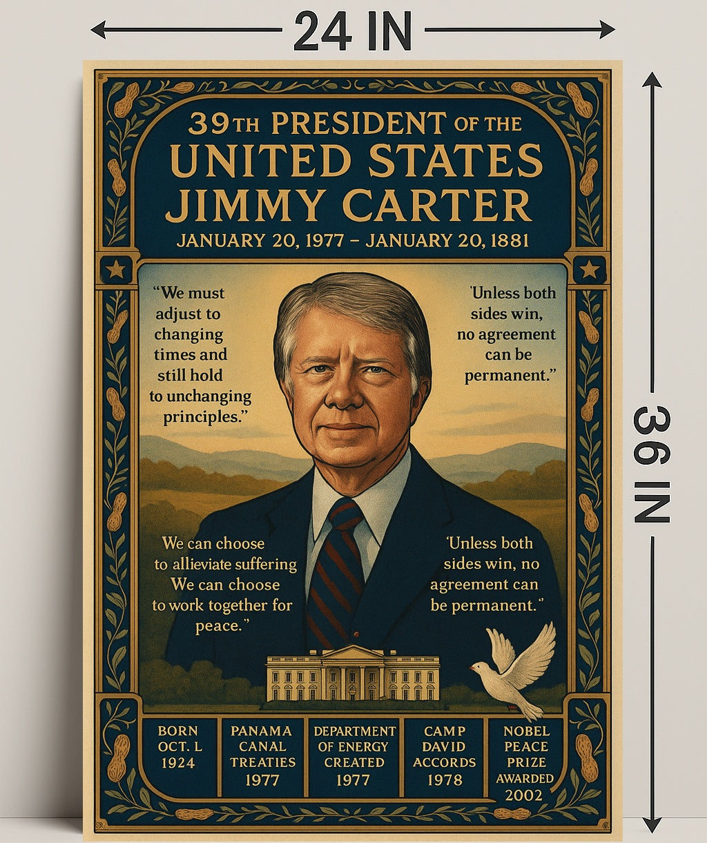 Jimmy Carter 39th President Poster PosterGoat