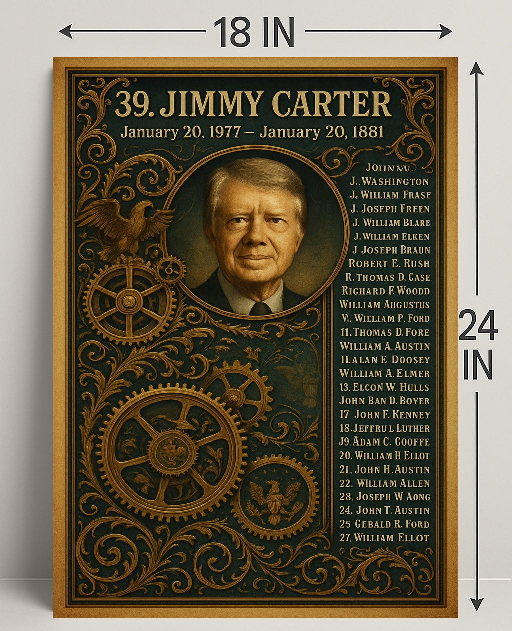 Jimmy Carter 39th President Poster PosterGoat