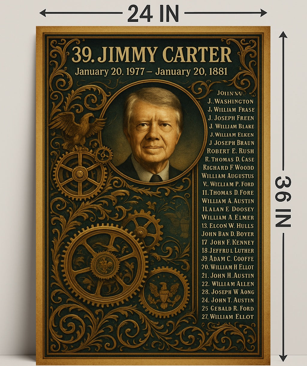 Jimmy Carter 39th President Poster PosterGoat