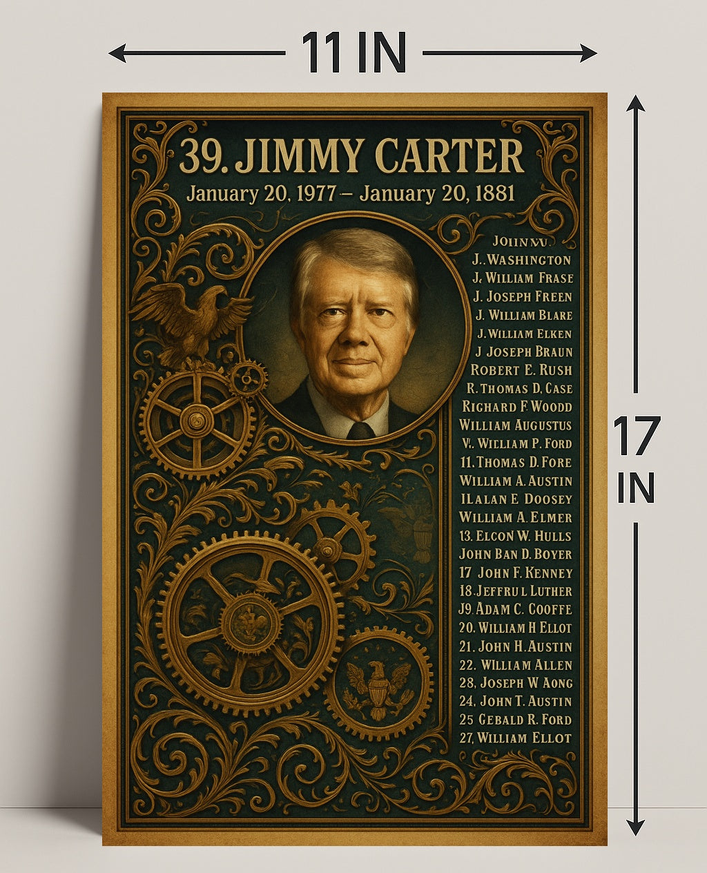 Jimmy Carter 39th President Poster PosterGoat