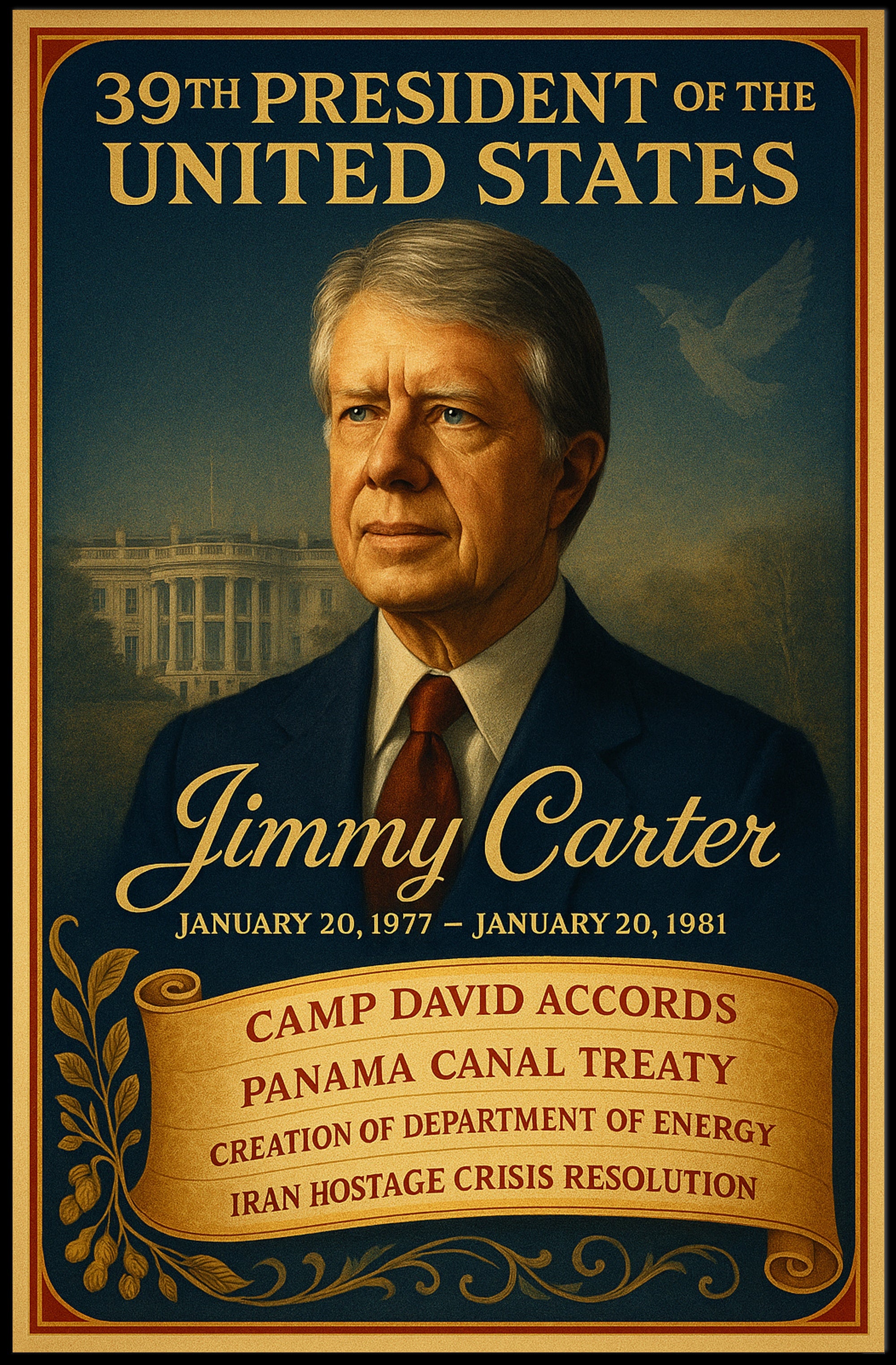 Jimmy Carter 39th President Poster PosterGoat