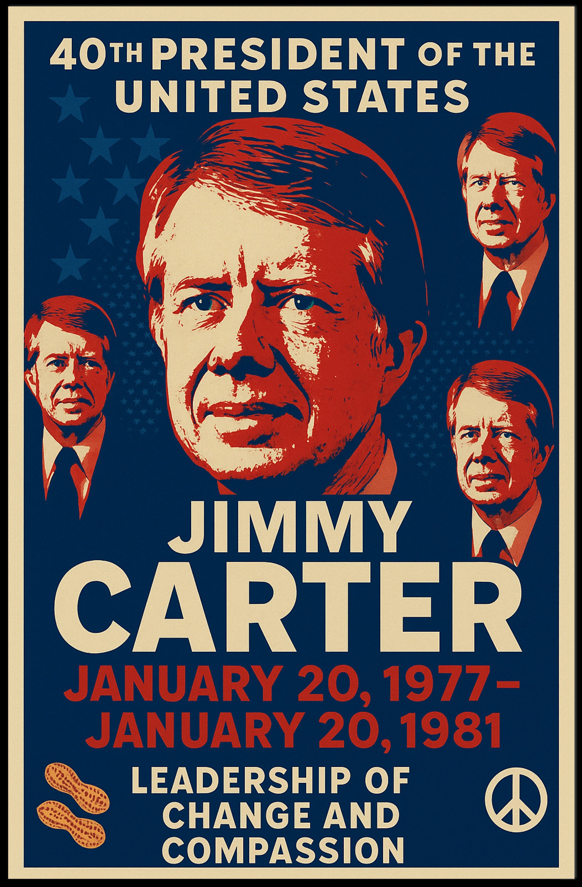 Jimmy Carter 39th President Poster PosterGoat