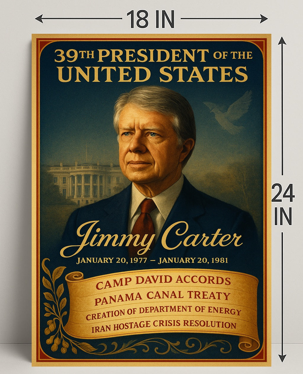 Jimmy Carter 39th President Poster PosterGoat