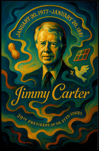 Jimmy Carter 39th President Wall Art Print PosterGoat