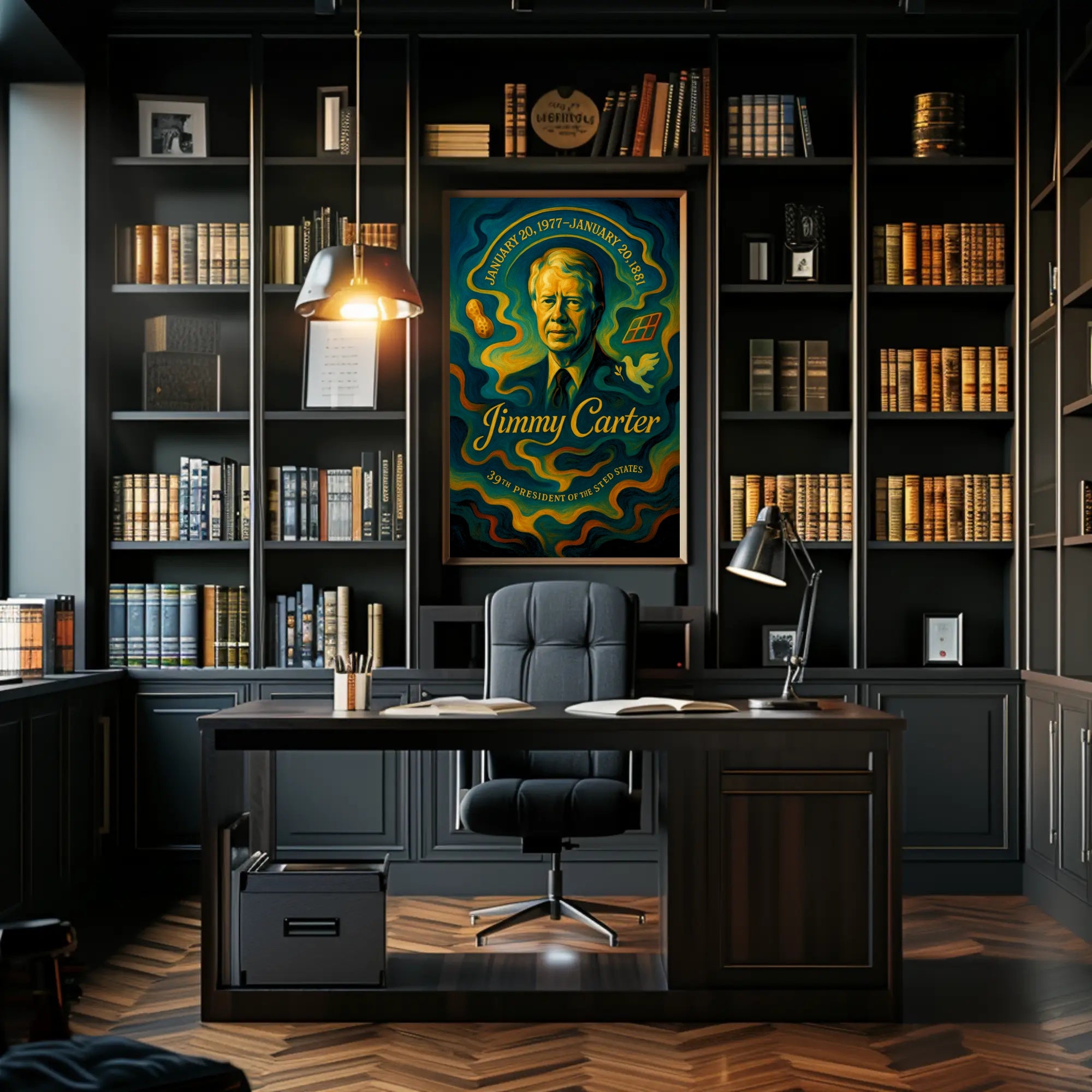 Jimmy Carter 39th President Wall Art Print PosterGoat