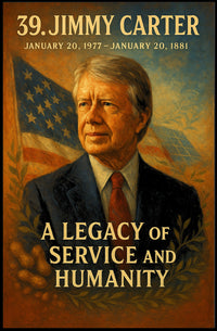 Jimmy Carter 39th President Wall Art Vintage Print PosterGoat