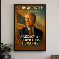 Jimmy Carter 39th President Wall Art Vintage Print PosterGoat