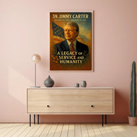 Jimmy Carter 39th President Wall Art Vintage Print PosterGoat