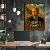 Jimmy Carter 39th President Wall Art Vintage Print PosterGoat