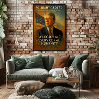 Jimmy Carter 39th President Wall Art Vintage Print PosterGoat