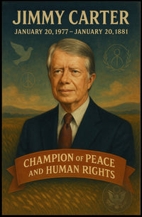 Jimmy Carter Champion of Peace and Human Rights Poster PosterGoat