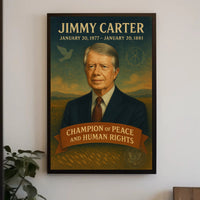 Jimmy Carter Champion of Peace and Human Rights Poster PosterGoat
