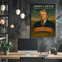 Jimmy Carter Champion of Peace and Human Rights Poster PosterGoat
