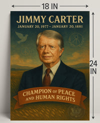 Jimmy Carter Champion of Peace and Human Rights Poster PosterGoat