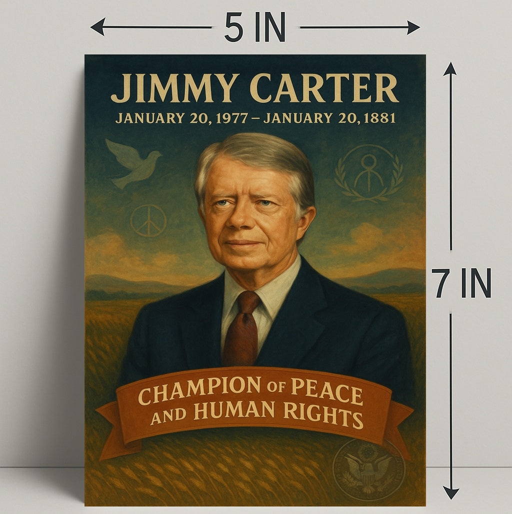 Jimmy Carter Champion of Peace and Human Rights Poster PosterGoat