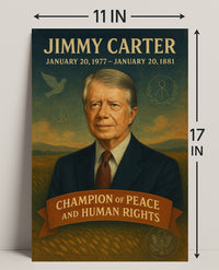 Jimmy Carter Champion of Peace and Human Rights Poster PosterGoat