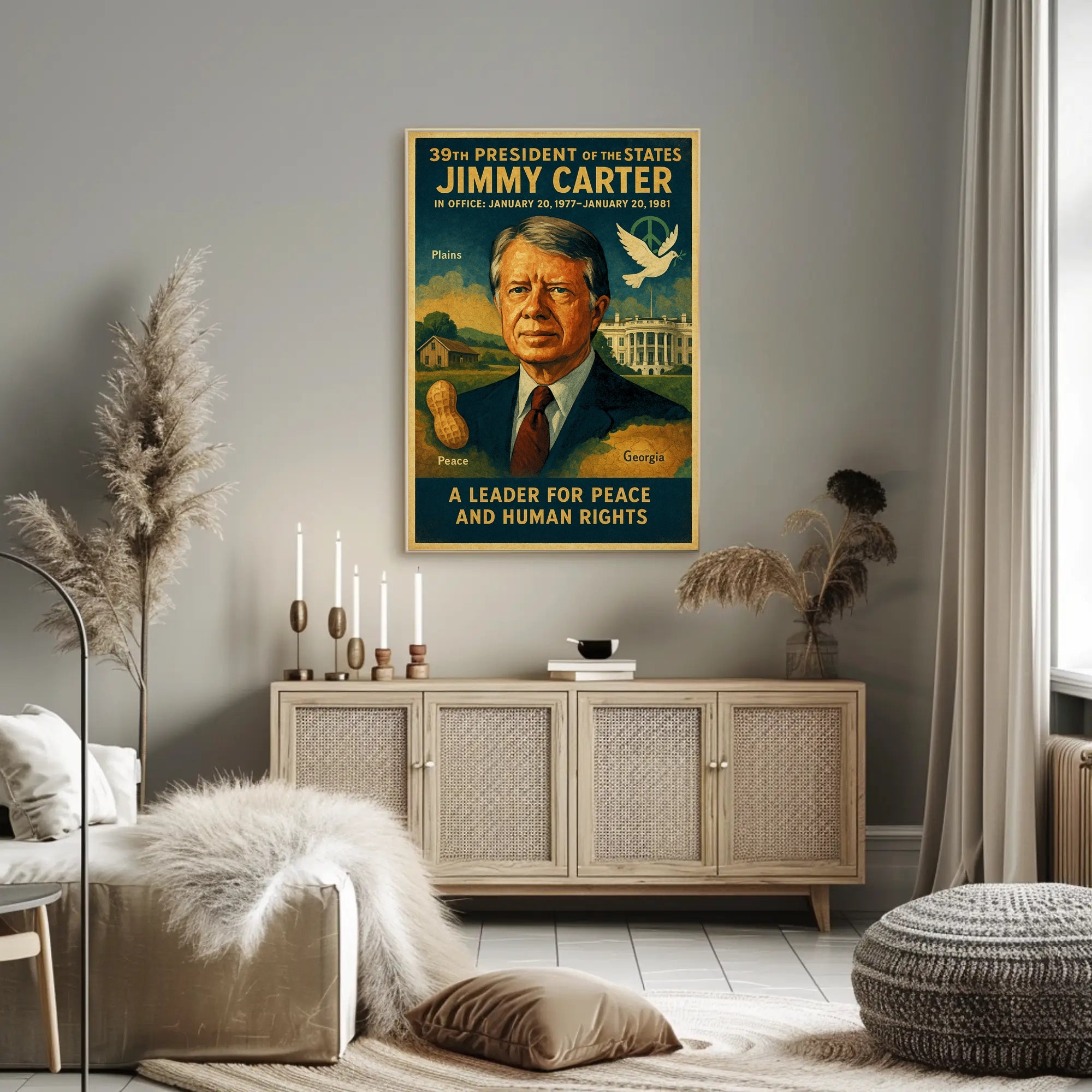 Jimmy Carter Diplomacy Poster Art PosterGoat