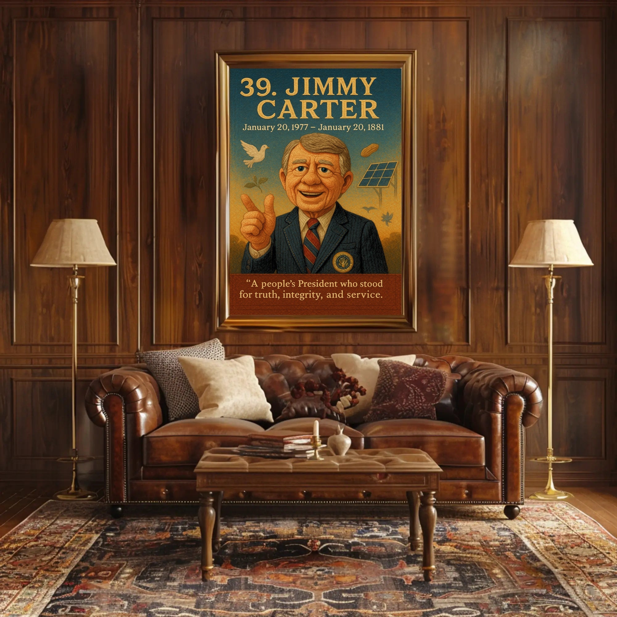 Jimmy Carter Portrait Collection Fine Art Print PosterGoat