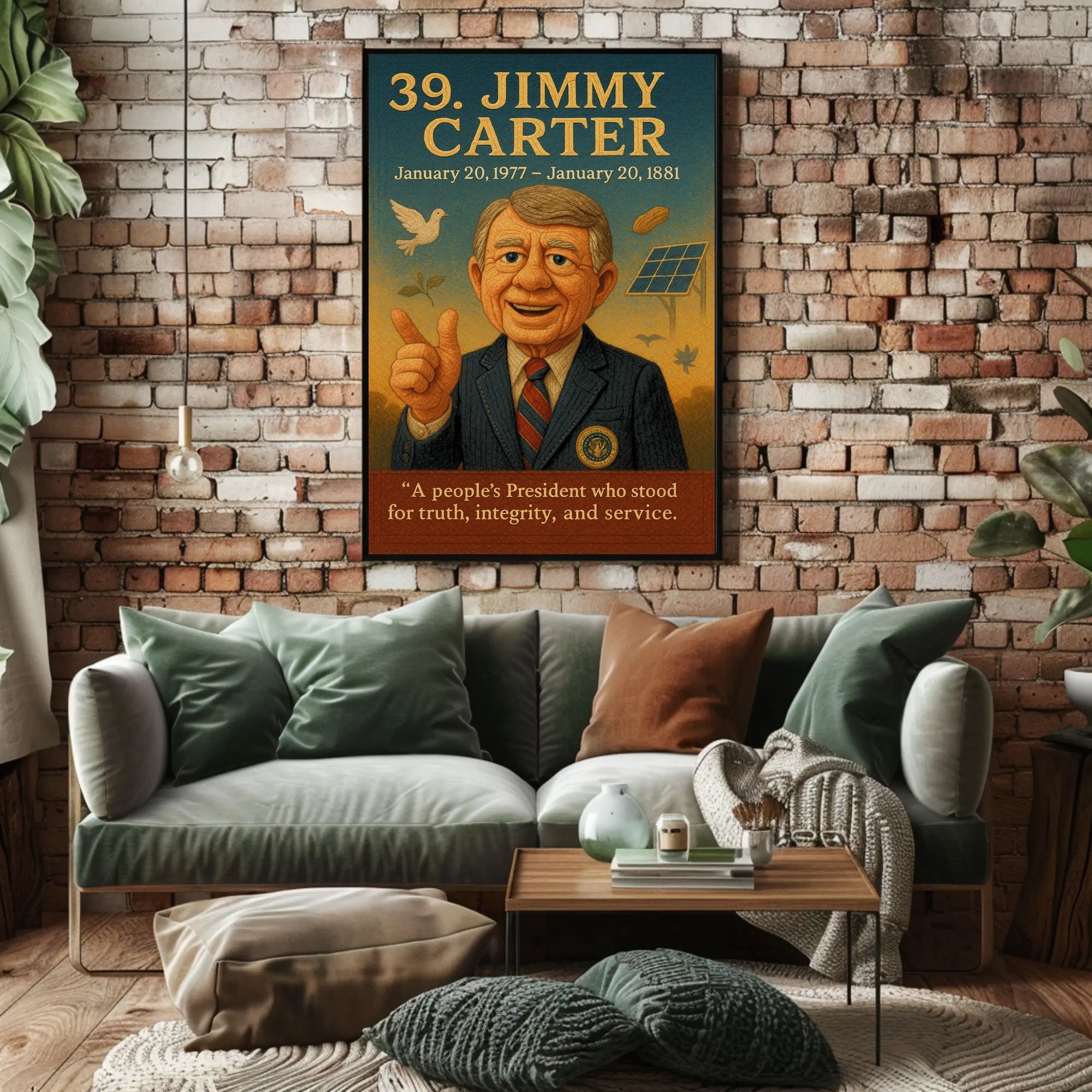 Jimmy Carter Portrait Collection Fine Art Print PosterGoat