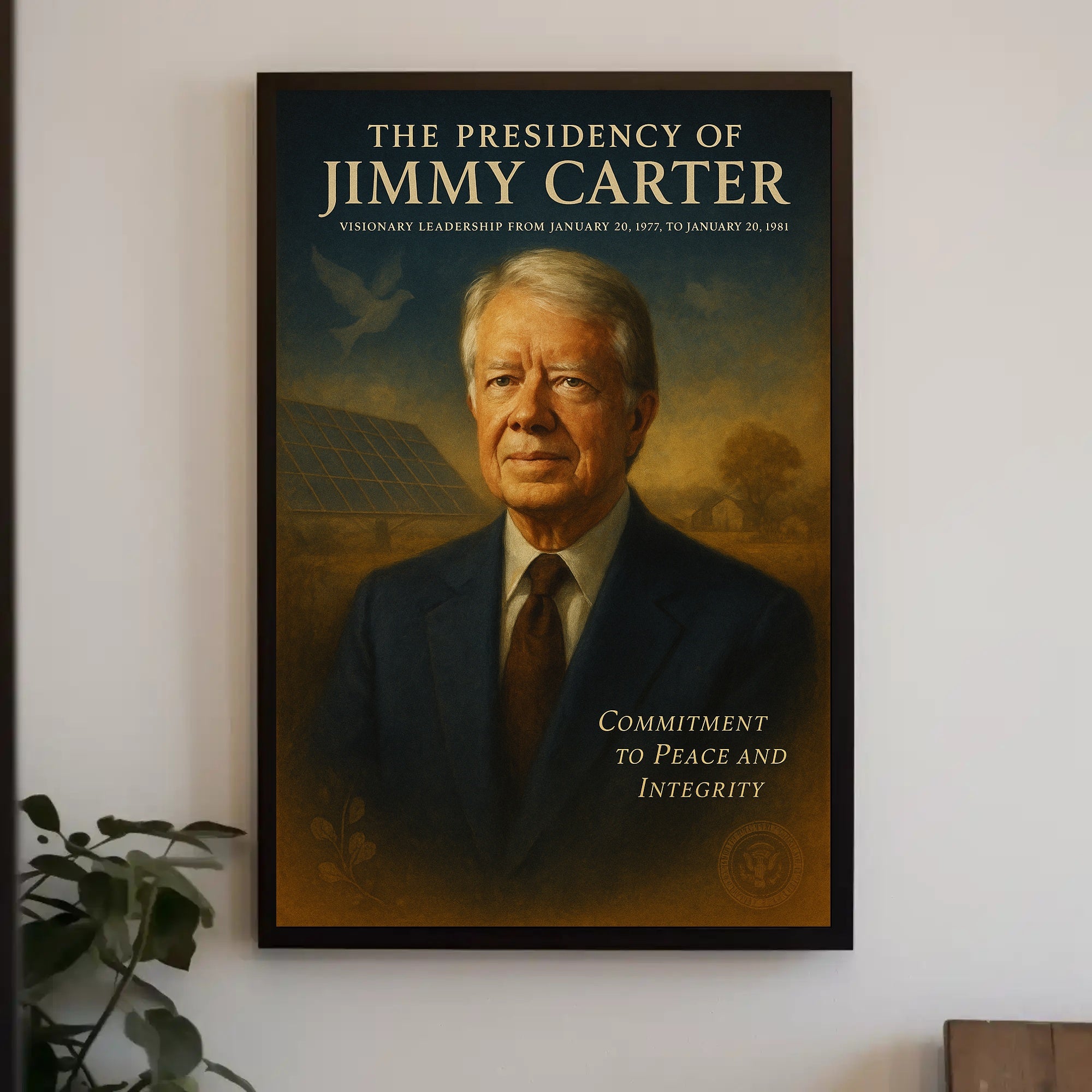 Jimmy Carter Presidency Artistic Wall Poster PosterGoat