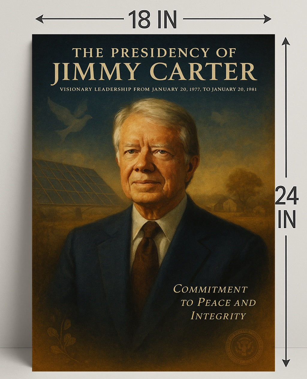 Jimmy Carter Presidency Artistic Wall Poster PosterGoat