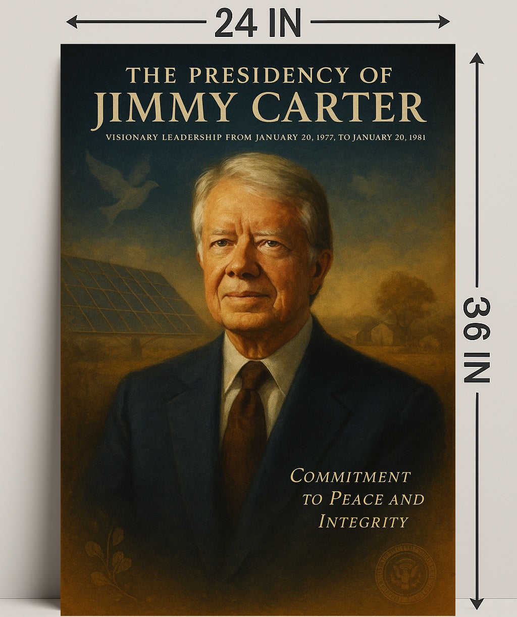 Jimmy Carter Presidency Artistic Wall Poster PosterGoat