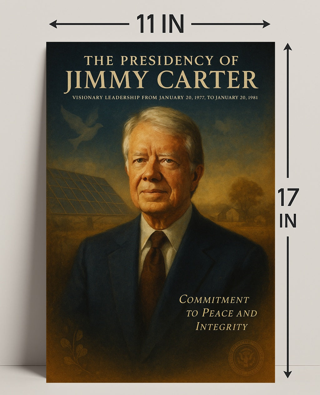 Jimmy Carter Presidency Artistic Wall Poster PosterGoat