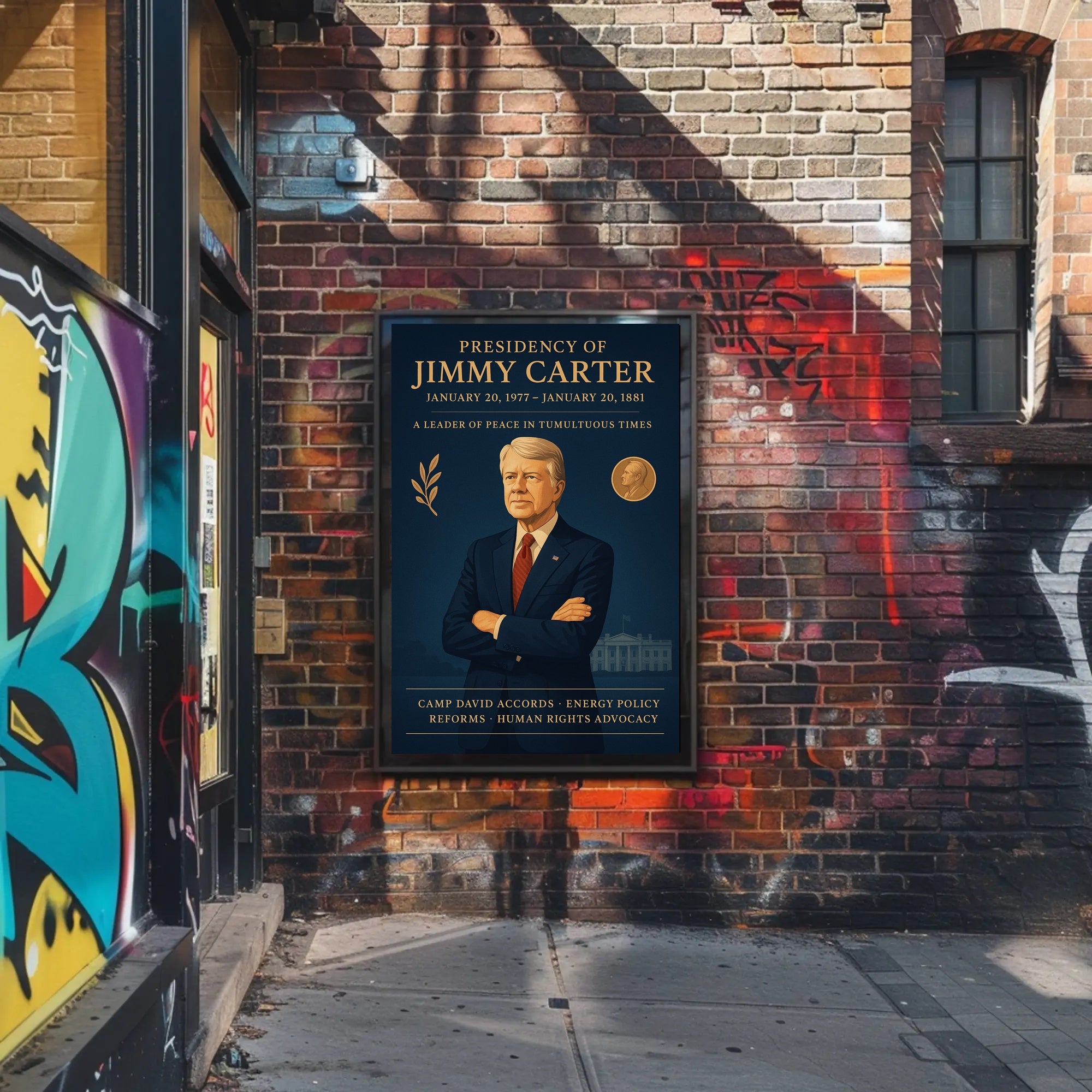 Jimmy Carter Presidential Overview Poster Wall Art PosterGoat
