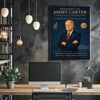 Jimmy Carter Presidential Overview Poster Wall Art PosterGoat