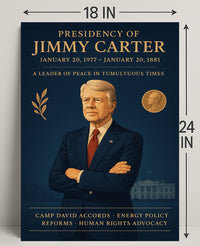 Jimmy Carter Presidential Overview Poster Wall Art PosterGoat
