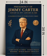 Jimmy Carter Presidential Overview Poster Wall Art PosterGoat