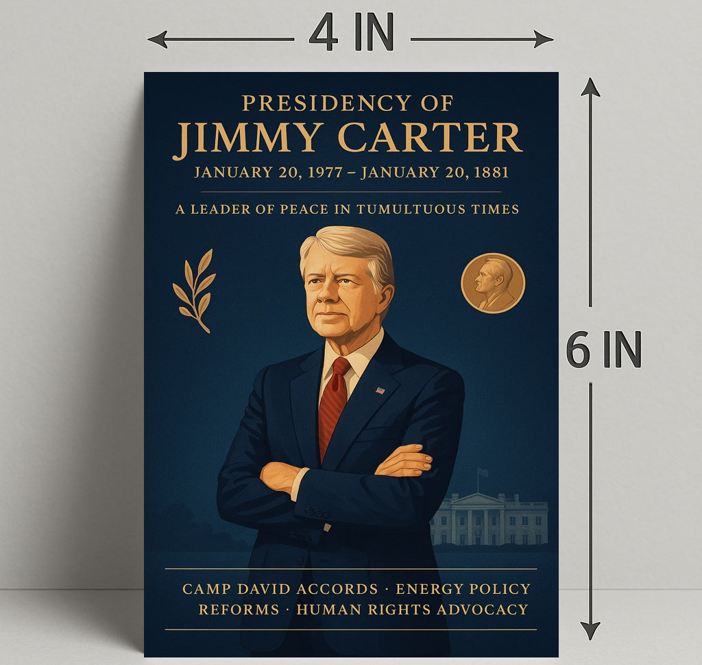 Jimmy Carter Presidential Overview Poster Wall Art PosterGoat