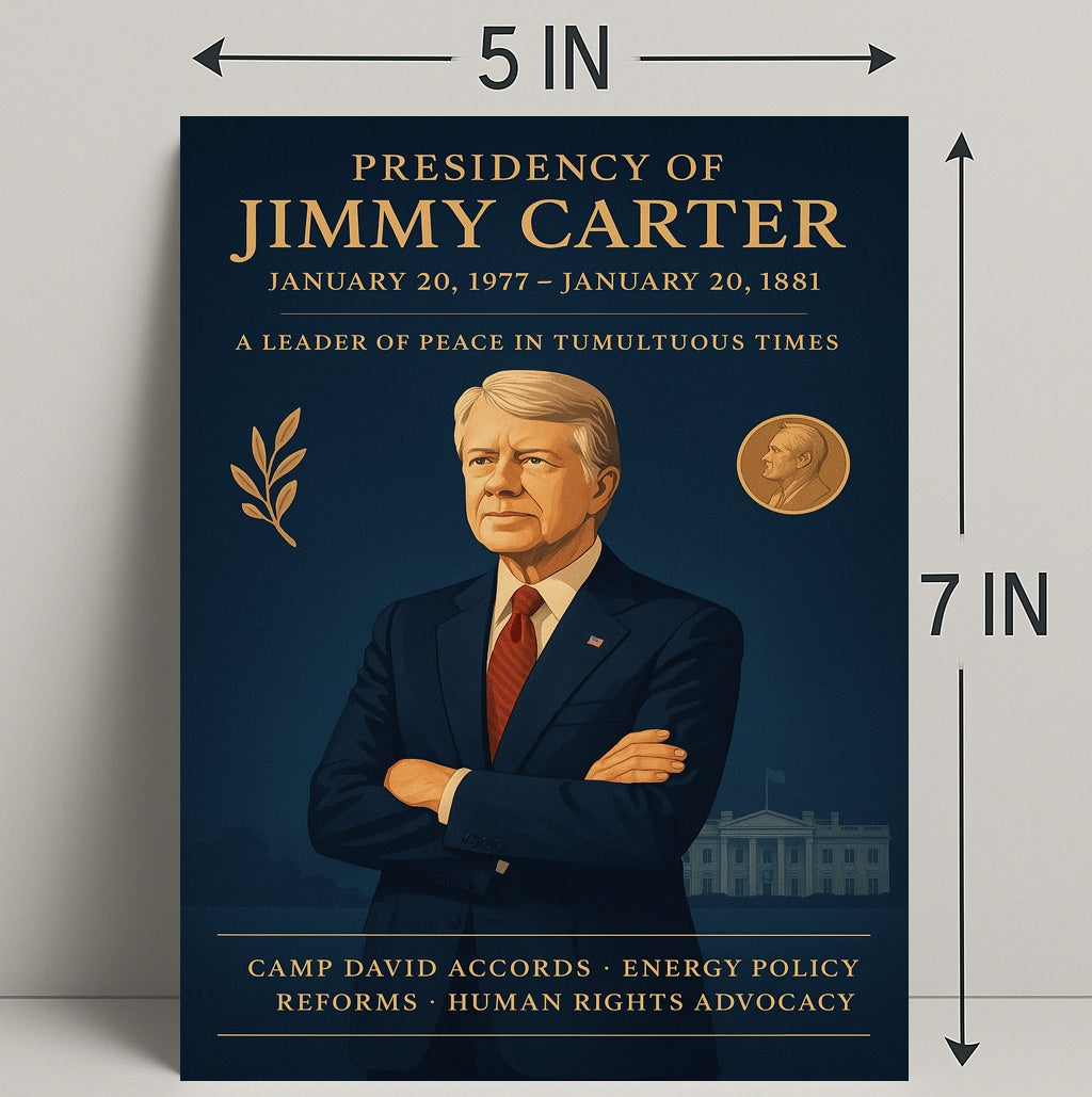 Jimmy Carter Presidential Overview Poster Wall Art PosterGoat