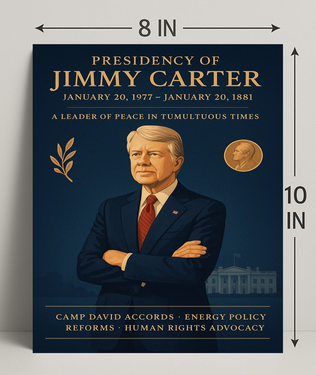 Jimmy Carter Presidential Overview Poster Wall Art PosterGoat