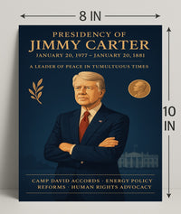Jimmy Carter Presidential Overview Poster Wall Art PosterGoat
