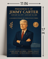 Jimmy Carter Presidential Overview Poster Wall Art PosterGoat