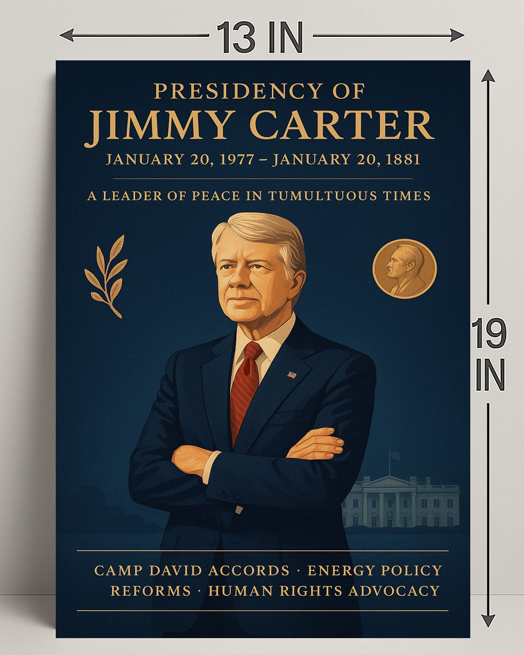 Jimmy Carter Presidential Overview Poster Wall Art PosterGoat