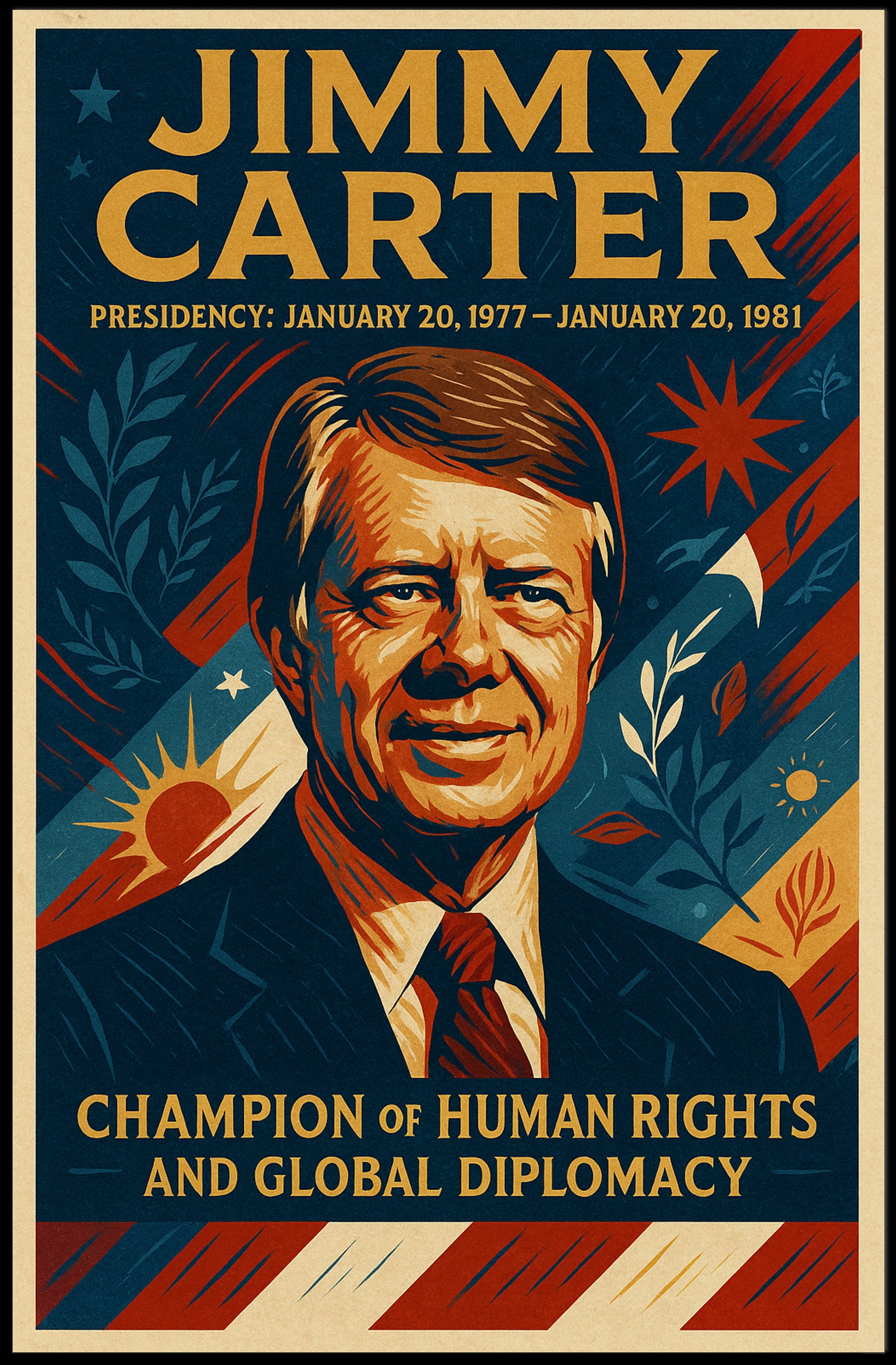 Jimmy Carter Presidential Poster PosterGoat