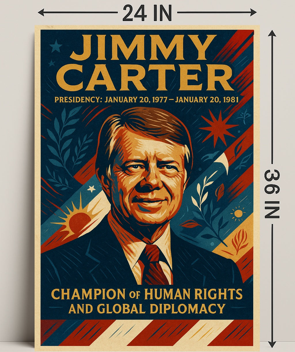 Jimmy Carter Presidential Poster PosterGoat