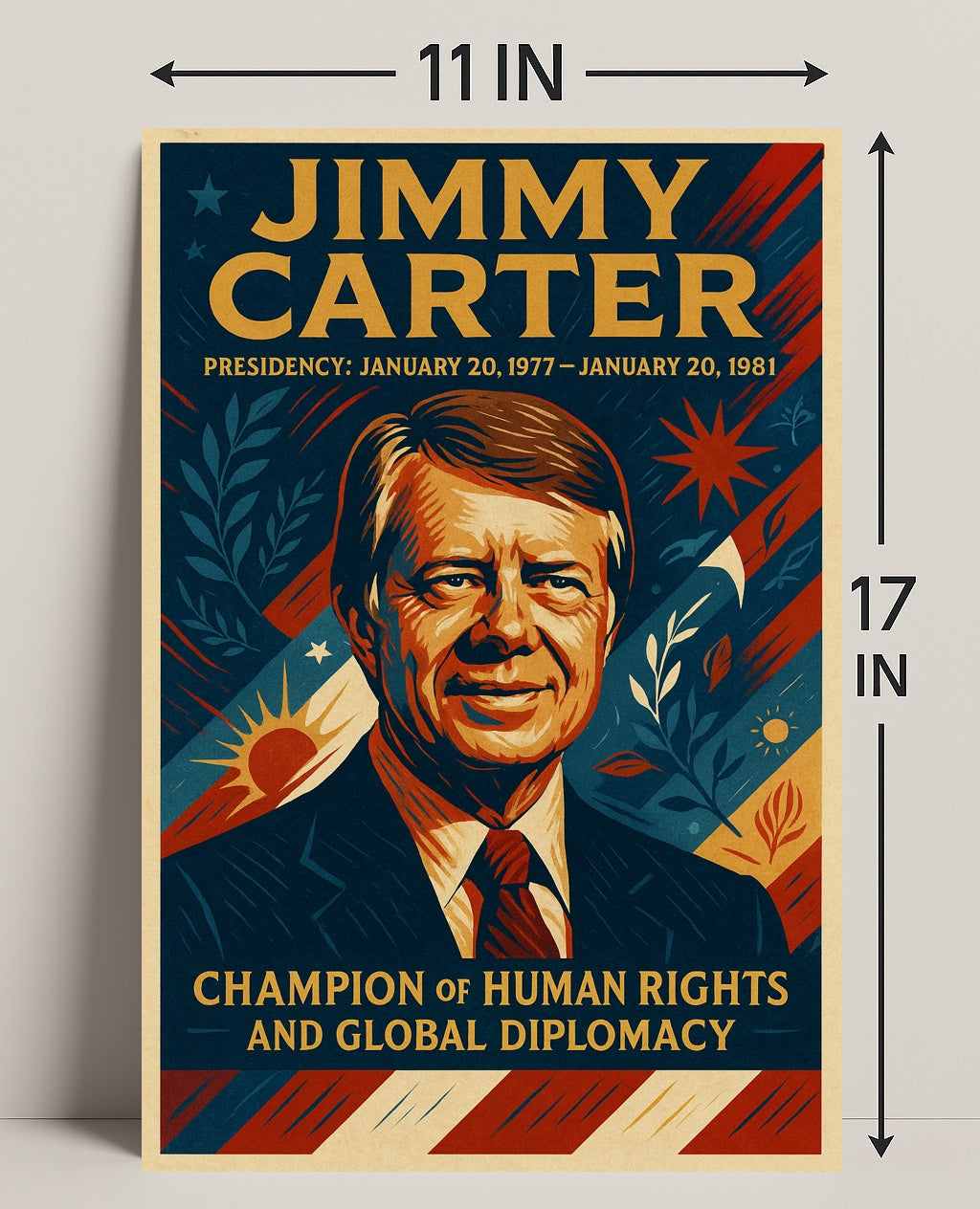 Jimmy Carter Presidential Poster PosterGoat