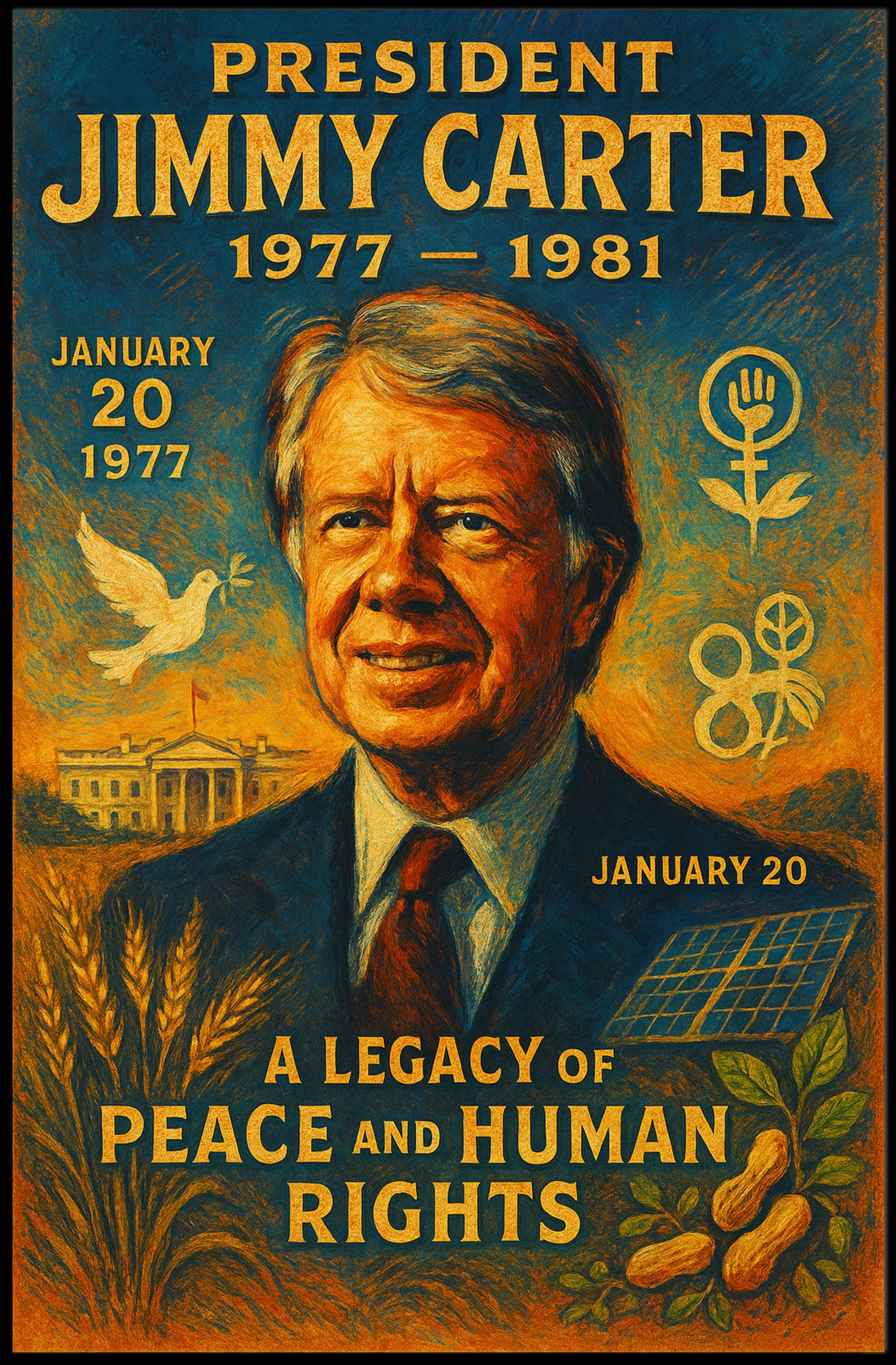 Jimmy Carter Vintage Poster Wall Art Decor PosterGoat