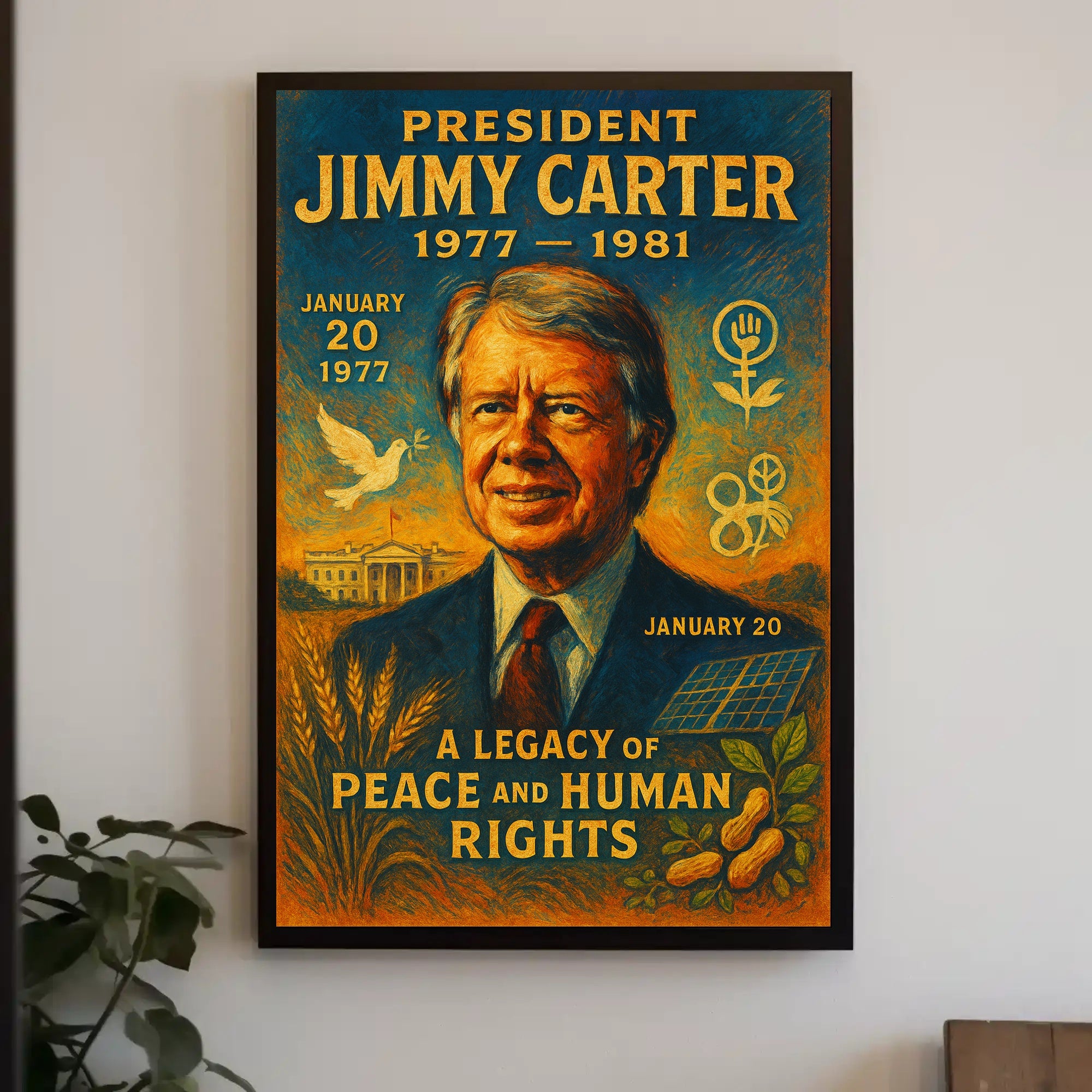 Jimmy Carter Vintage Poster Wall Art Decor PosterGoat