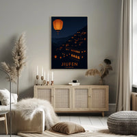 Jiufen Taiwan Minimalist Travel Poster PosterGoat