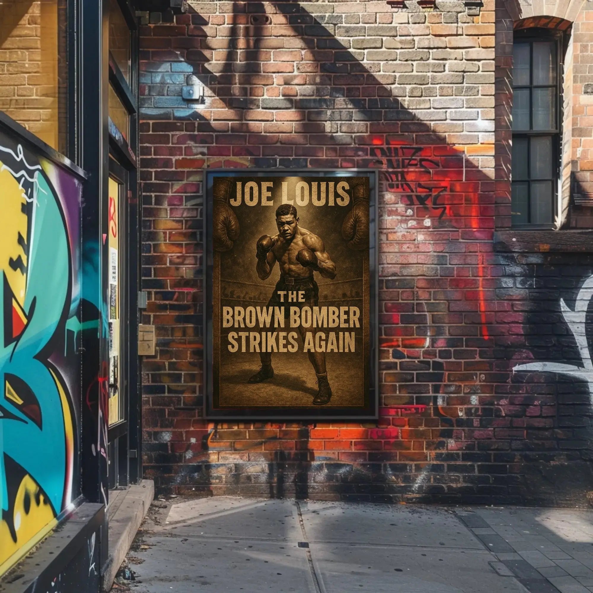 Joe Louis Brown Bomber Sports Poster PosterGoat