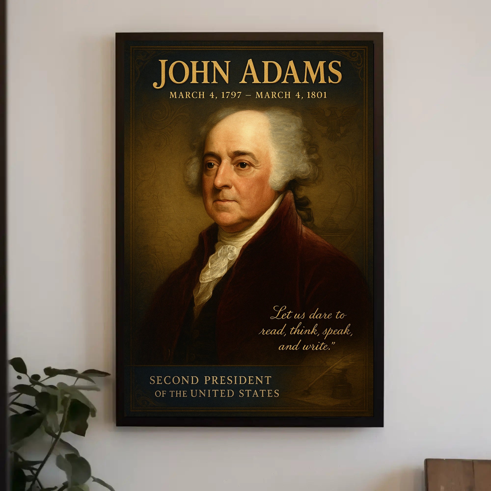 John Adams 2nd President Poster PosterGoat