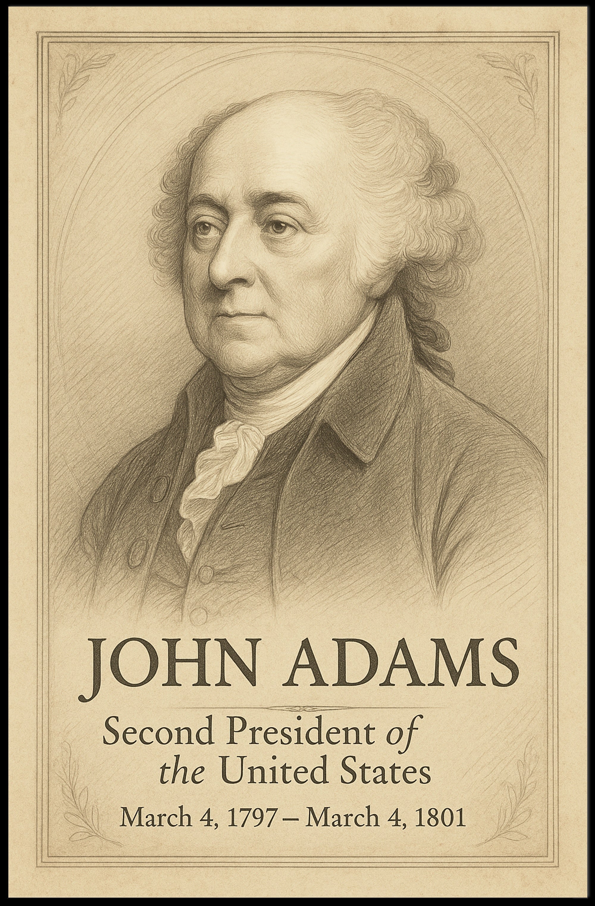 John Adams 2nd President Poster PosterGoat