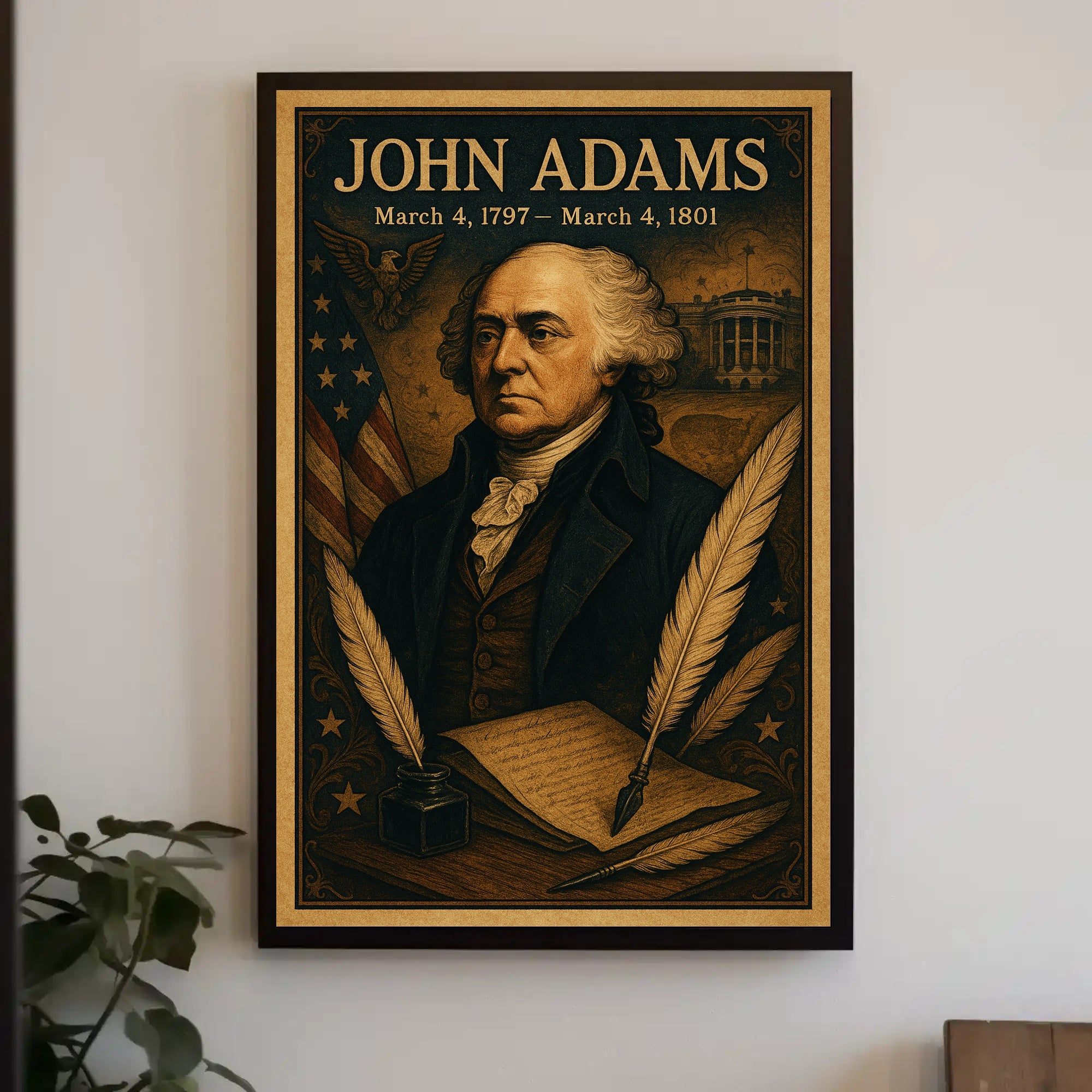 John Adams Vintage President Poster Print PosterGoat
