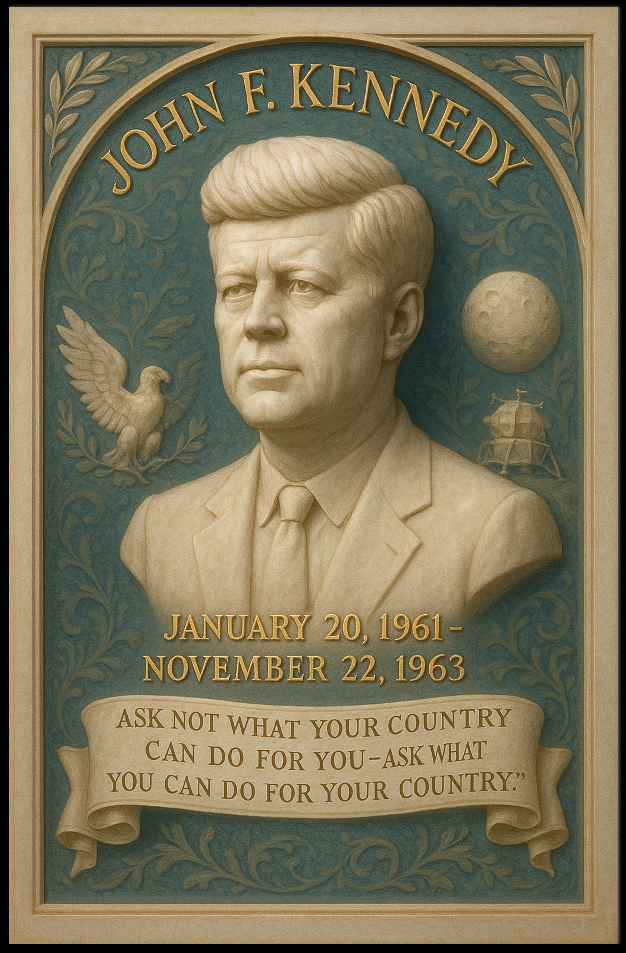 John F. Kennedy 35th President Poster PosterGoat